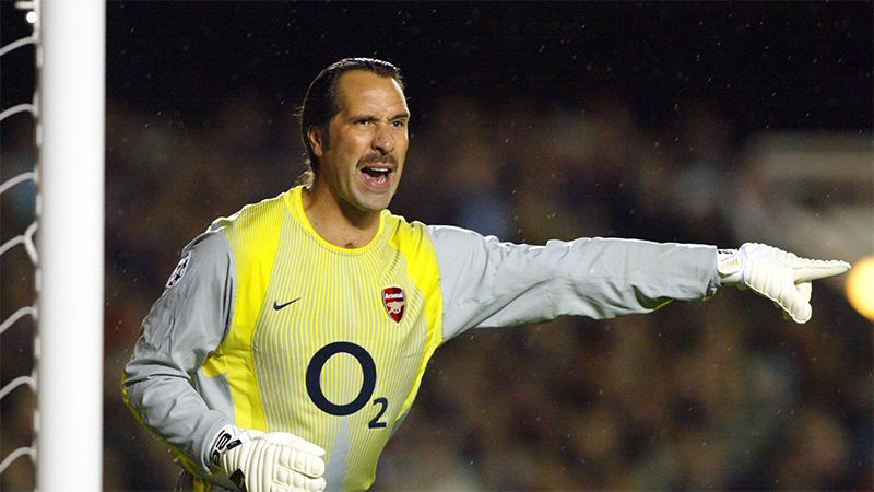 Thủ môn David Seaman trong màu áo Arsenal