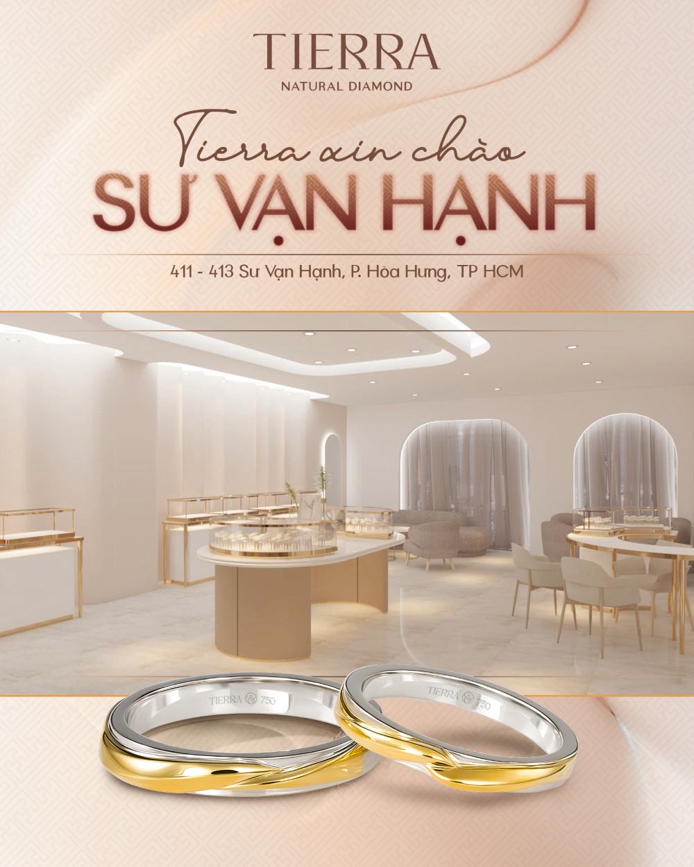Tierra Diamond Khai Trương Cửa Hàng Trang Sức tại 411-413 Sư Vạn Hạnh